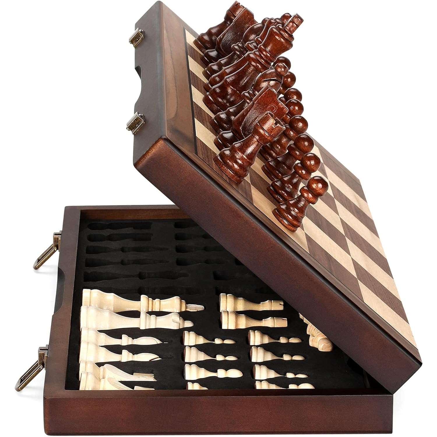 Chess Set Wooden - Jeu d'échecs en bois de 39