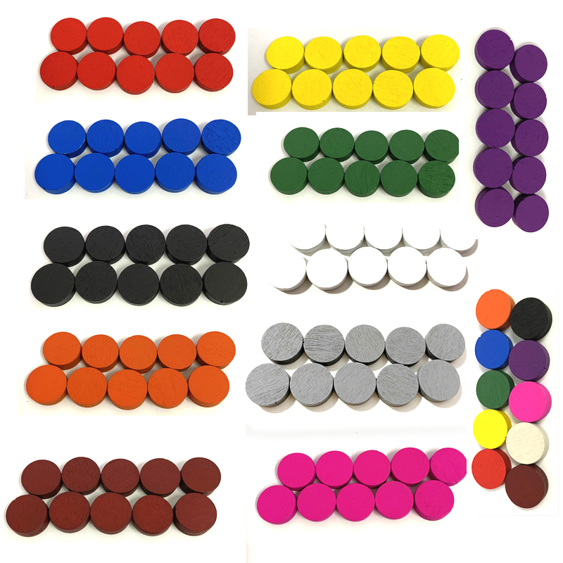 Game Token Counter - 50 pièces 15*5MM 11 couleurs disques
