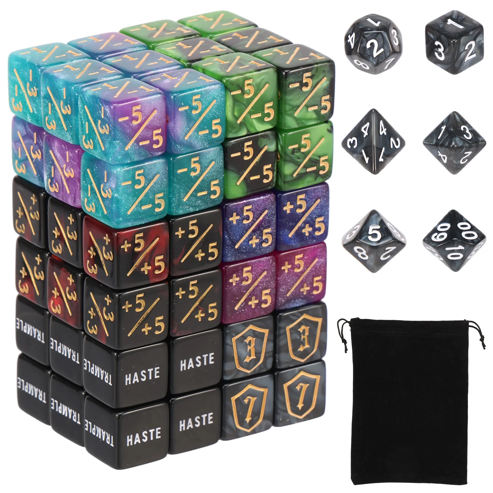 Game Token Counter - Lot de 78 dés de comptage
