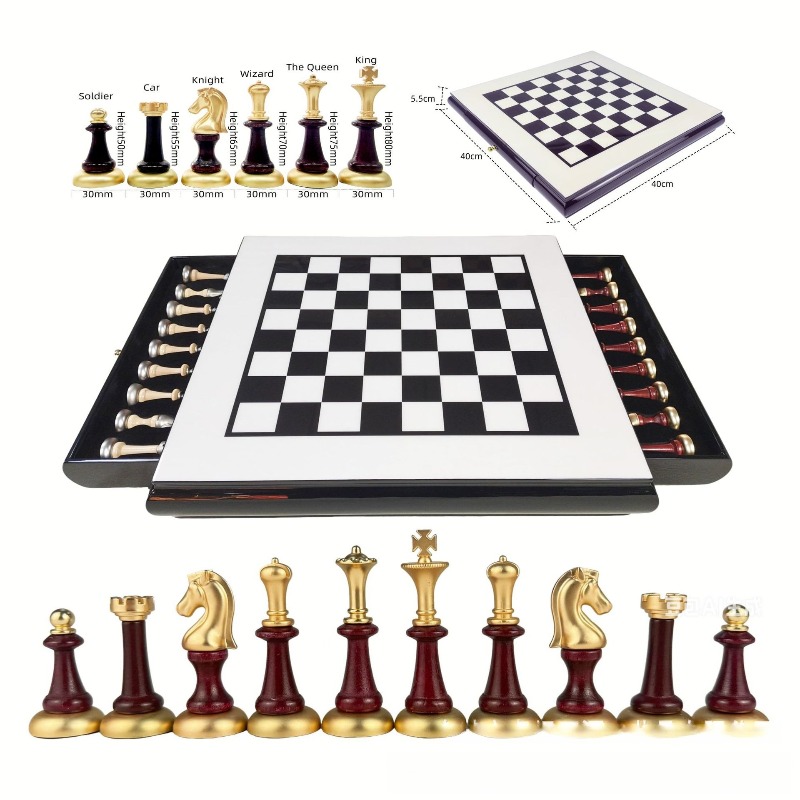 Jeu d'échecs en bois finition  - Chess Set Wooden avis et prix